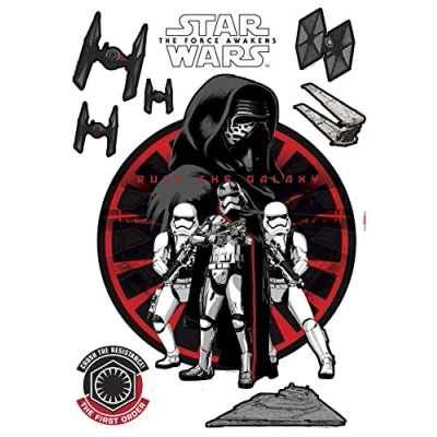 Image of Komar 14024h Star Wars First Order Freestyle Deco Sticker Multi Colour (9 Piece)