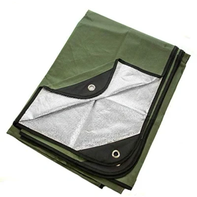 Image of Arcturus All Weather Outdoor Survival Blanket Purpose,Thermal,Reflective,Emergency Olive Green