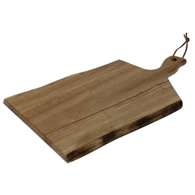 Image of Olympia Chopping Board Wavy Handled in Acacia Wood 305(W) x 215(D) mm