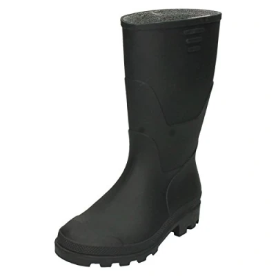 Image of Boys Spot On Bully Wellington Boot Black Size 3 UK 36 EU