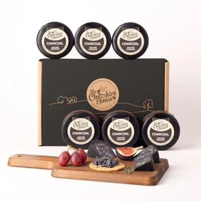 Image of 6 x Charcoal Cheddar Cheese Waxed Truckles 200g Multibuy