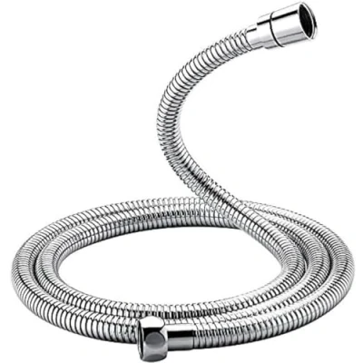 Image of GRIFEMA COMPLENTO G851 1/2 Inch 1.5m Shower Hose Made of Stainless Steel, Anti Kink &amp; Explosion and Leak Proof Pipe, Silver/Chrome