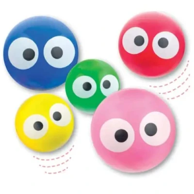 Image of Baker Ross P3997 Dotty Eye Jet Balls (Pack of 6), Assorted , Small