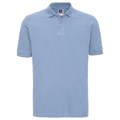 Image of Russell Athletic Mens Classic Cotton Pique Polo Shirt (Sky) Sky Blue Size Large