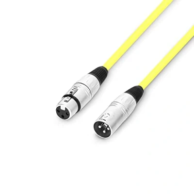 Image of Adam Hall Cables 3 STAR MMF 0100 YEL Microphone Cable XLR Female to Male 1 m Yellow