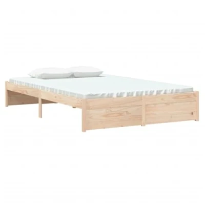 Image of vidaXL Bed Frame without Mattress Solid Wood 120x200 cm