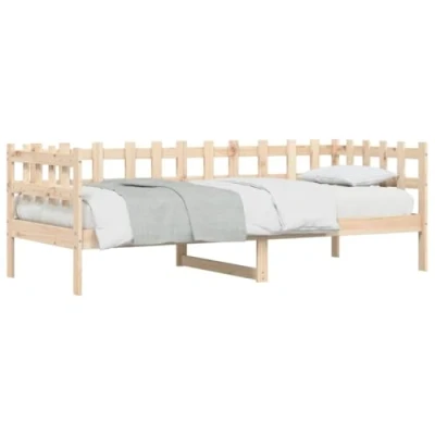 Image of vidaXL Wooden Daybed Sofa Guest Frame Multipurpose 80x200 cm Solid Pine Wood with Storage for Bedroom/Living Room