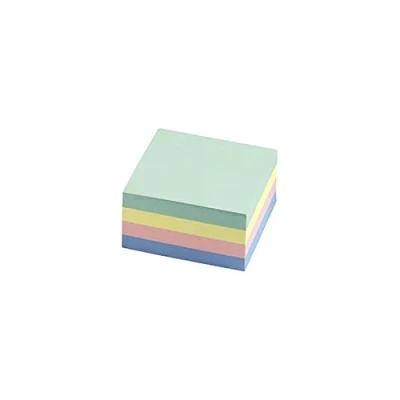 Image of 5 Star Re Move Notes Cube Pad of 400 Sheets 76x76mm Pastel Rainbow