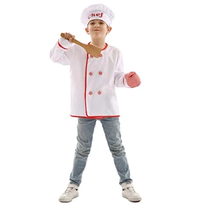 Image of Forever Young Kids Children&#039;s Chef Cook Baker Fancy Dress Costume (5 7 years)