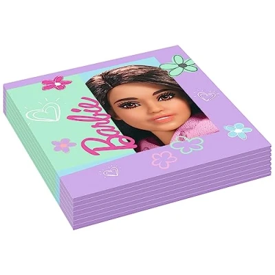 Image of Amscan 9915483 Barbie Sweet Life Kids Birthday Party Luncheon Napkins 8 Pack