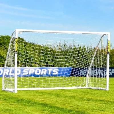 Image of FORZA Match Football Goal [6 Sizes] Lightweight &amp; Weatherproof PVC Garden Goals Optional Target Sheets (8ft x 6ft, Without Sheet)