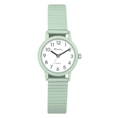 Image of Ravel Women&#039;s Pastel Coloured Fashion Watch on Expander Bracelet (27mm case) Analogue Quartz R0237.11.2 Sage Green