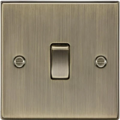 Image of KnightsBridge 10AX 1G Intermediate Switch Square Edge Antique Brass