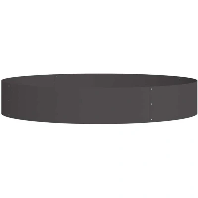 Image of vidaXL Large Black Metal Pot Planter