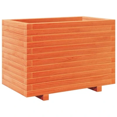 Image of vidaXL Garden Planter Wax Brown 70x40x49.5 cm Solid Wood Pine