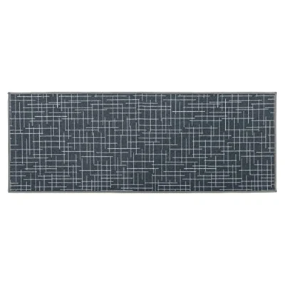 Image of JVL Savio Machine Washable Runner Mat, 57 x 150 cm, Grey, One Size