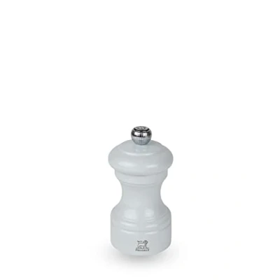 Image of PEUGEOT Bistro 10 cm Pepper Mill Classic Grind System Made with PEFC Certified Wood Lifetime Guaranteed Mechanism in France Bistrorama Pearl Grey Lacquered Colour