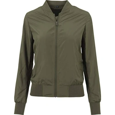 Image of Build Your Brand Women&#039;s Nylon Bomber Jacket Ladies