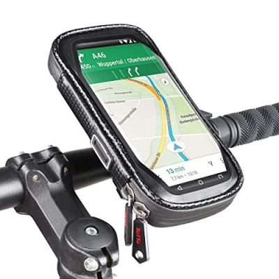 Image of ROTTO Bike Phone Holder Waterproof Bicycle Mobile Mount Cycle Handlebar Bag 360 Rotation Three Sizes