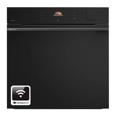 Image of HISENSE Hi8 BlackLine BAS6AH8BUKWF Electric Steam Smart Oven Jet Black, Black