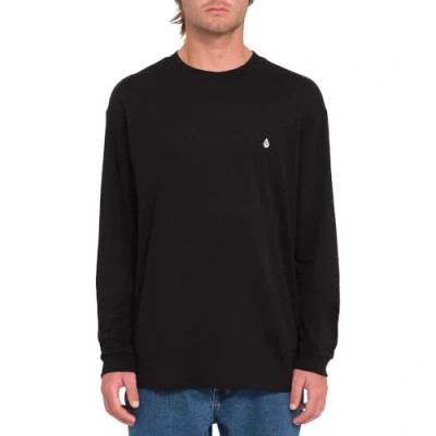 Image of Volcom Stone Blank BSC Long Sleeve T Shirt Black (UK, Alpha, M, Regular, Black)