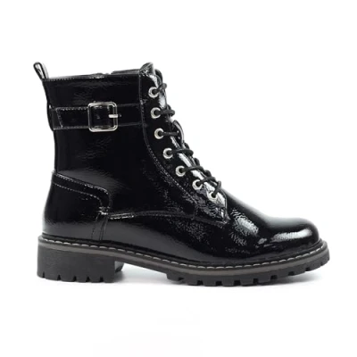 Image of Ladies Parlour Black Patent Ankle Boot 4