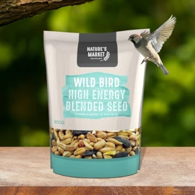 Image of Garden Mile® Bird Feed Seed Hanging Nut Seeds Feeder Suet Cake Fat Balls Outdoor Patio Perfect For Wild Birds Wildlife Food (900g High Energy Food)