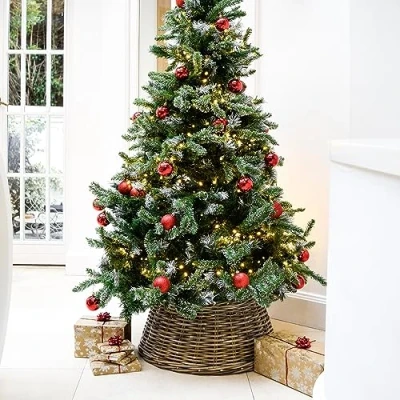 Image of Tree Skirt Round Wicker L50 x W50 H20 cm Natural