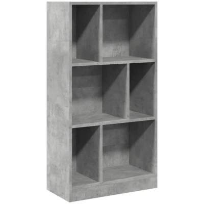 Image of vidaXL Bookcase Concrete Grey 57x28.5x107.5 cm Engineered Wood
