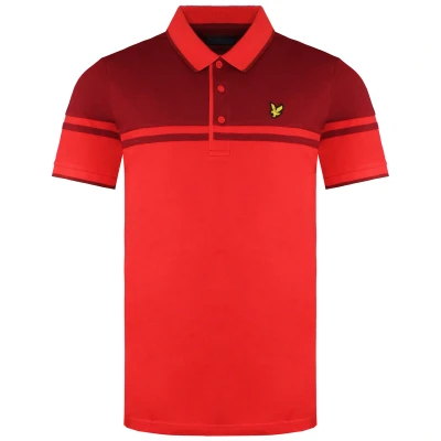 Image of Lyle &amp; Scott Mens Croft Golf Polo Shirt Fire Red XXL