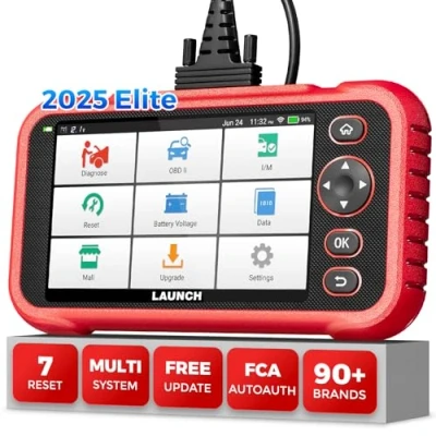 Image of LAUNCH Obd2 Code Reader CRP123E V2.0 Scanner Engine ABS SRS Transmission car diagnostic tool 7 Reset Oil/EPB/SAS/BMS/Throttle/DPF Reset, Bleed Lifetime Update 2G+32G