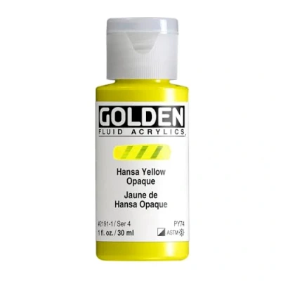 Image of Pro Art Golden Fluid Acrylic Paint 1 oz Hansa Yellow Opaque