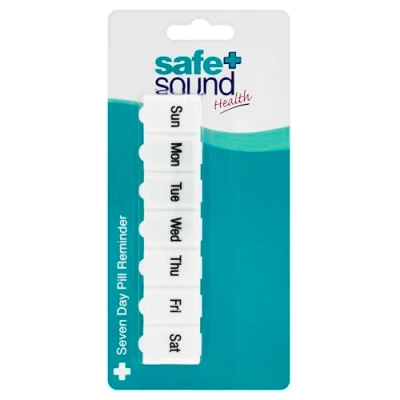 Image of Safe and Sound Mini Pocket Sized 7 Day Pill Box, Pop open catch lids