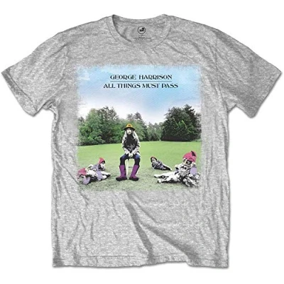 Image of George Harrison All Things Must Pass Official Tee T Shirt Mens Unisex (Medium) Grey