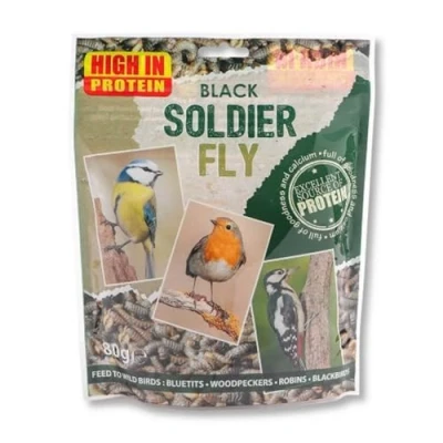 Image of Black Soldier Fly Larvae for Wild Birds Hedgehogs Reptiles Pond Fish Turtle (6, 80g)