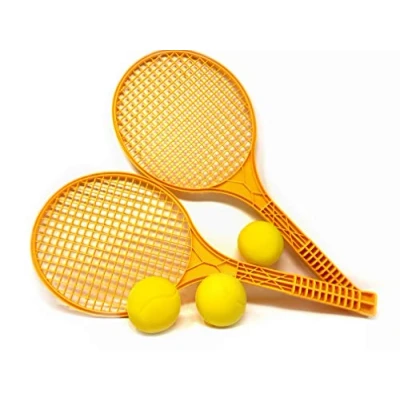 Image of E Deals Yellow Soft Tennis Set with three 70mm Foam Balls(tennis balls colours are sent at random)