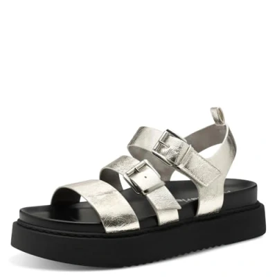 Image of Tamaris Women&#039;s 1 28401 44 Sandal, Platinum, 7.5 UK