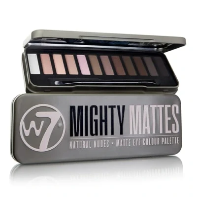 Image of W7 Mighty Mattes Eyeshadow Palette 12 Natural Nude Colours Flawless Long Lasting Makeup
