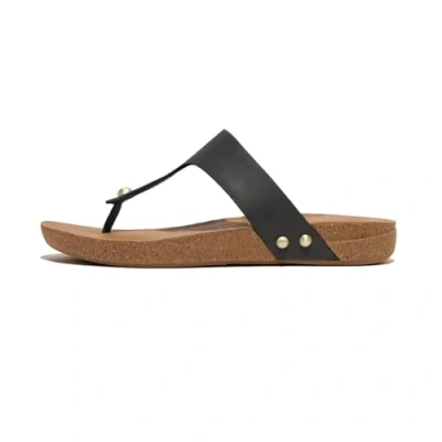 Image of Iqushion Leather Women&#039;s Toe Post Sandals