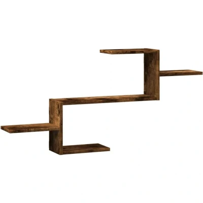 Image of vidaXL Wall Shelf Smoked Oak 104x15x49 cm Engineered Wood