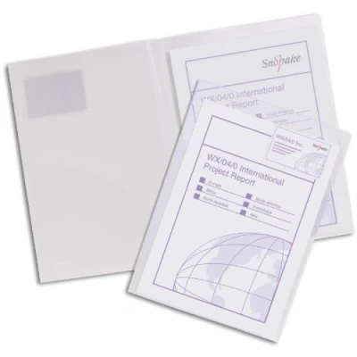 Image of Snopake A4 Clear TwinFile [Pack of 5] Polypropylene Presentation/Report File [14030]
