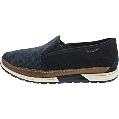 Image of bugatti Men&#039;s Stowe Mokassin, Dark Blue, 8 UK (42 EU)