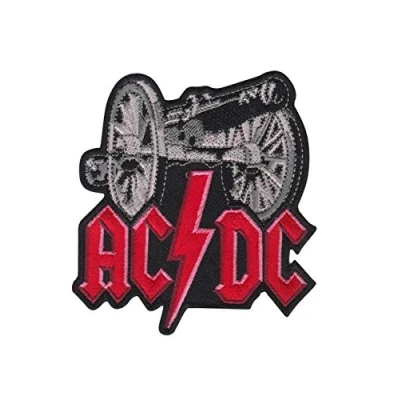 Image of Ac Dc ACDC Cannon Patch Badge Embroidered Iron on Applique Souvenir Accessory