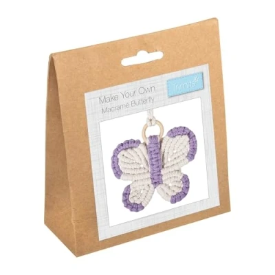 Image of Trimits Make Your Own Macramé Decoration Kit, Butterfly