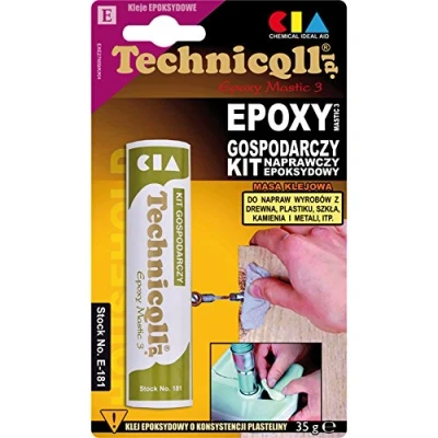 Image of TECHNICQLL HOUSEHOLD EPOXY MASTIC PUTTY UNIVERSAL WOOD CHIPBOARDS GLASS CERAMIC