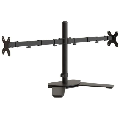 Image of vidaXL Dual Monitor Stand Black Steel VESA 75/100 mm
