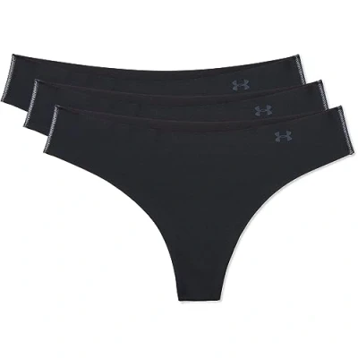 Image of Under Armour Womens PS Thong 3Pack, Essential Underwear Set, Comfortable in a Set of 3