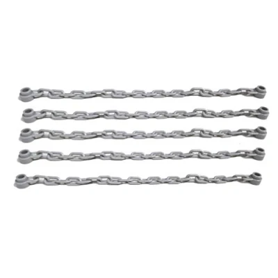 Image of LEGO 21 Chain in Light Grey Including 5 Pieces.