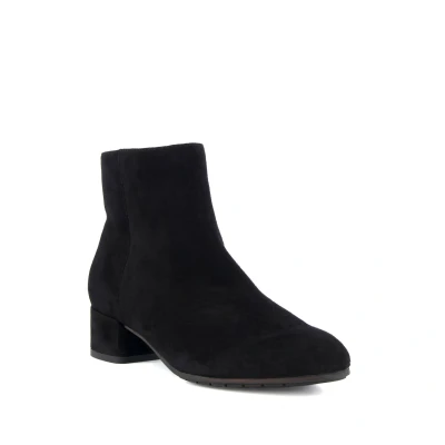 Image of Dune London Womens Ladies PIPPIE Low Heel Ankle Boots Black Suede Size UK 8