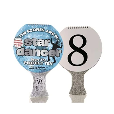 Image of Boxer Gifts Star Dancer Scoring Paddle Be a Judge &amp; Play Along With TV Talent Shows Fun For All The Family, Silver, One